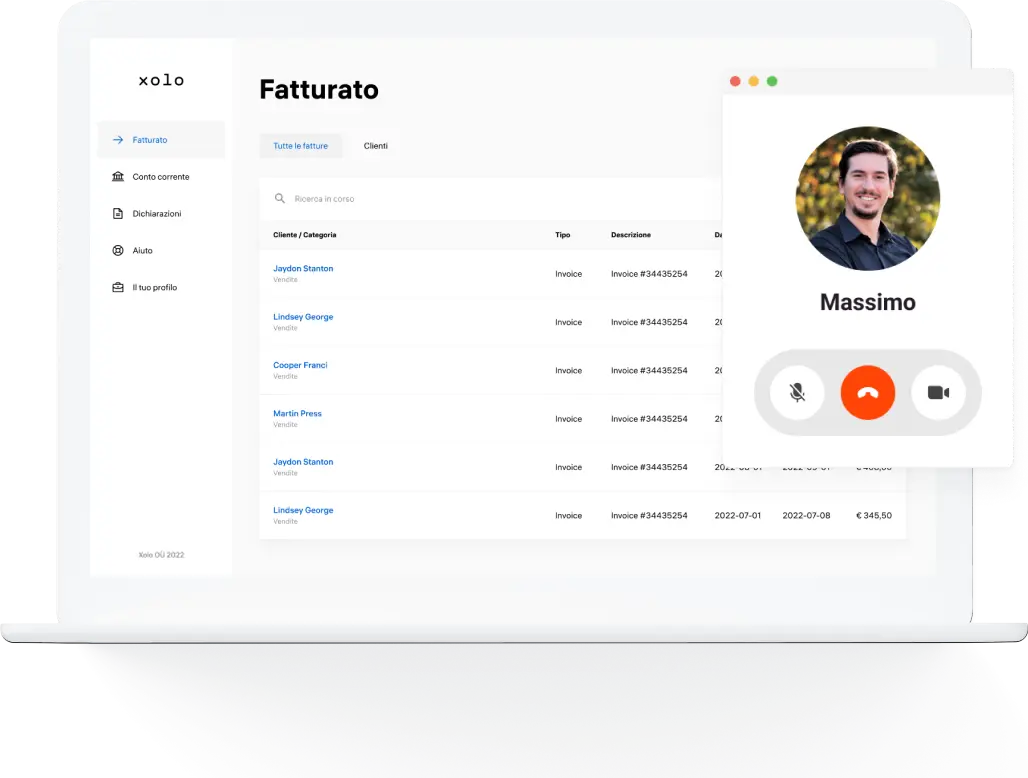 Image of invoices page