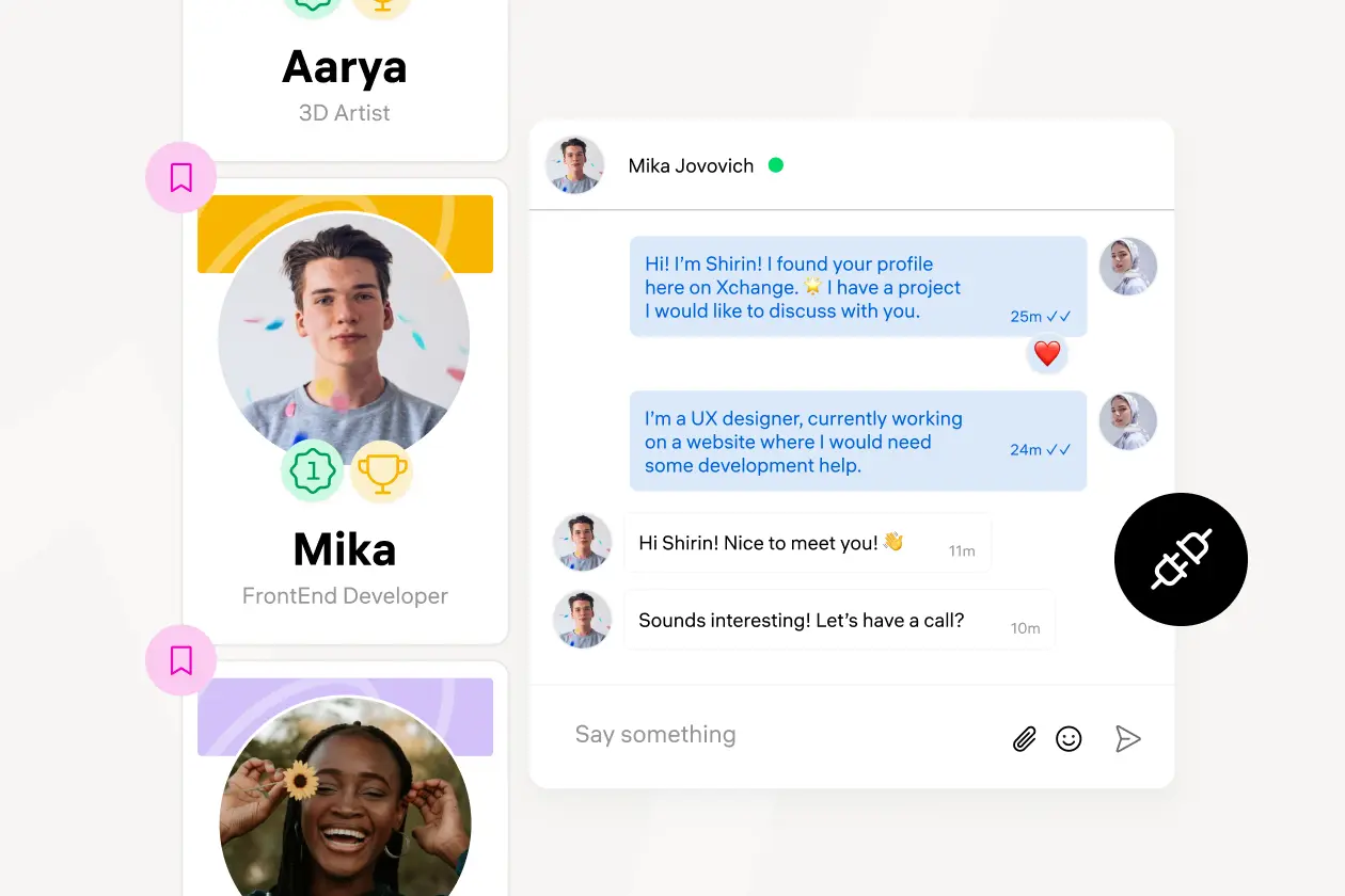 Images of talents section